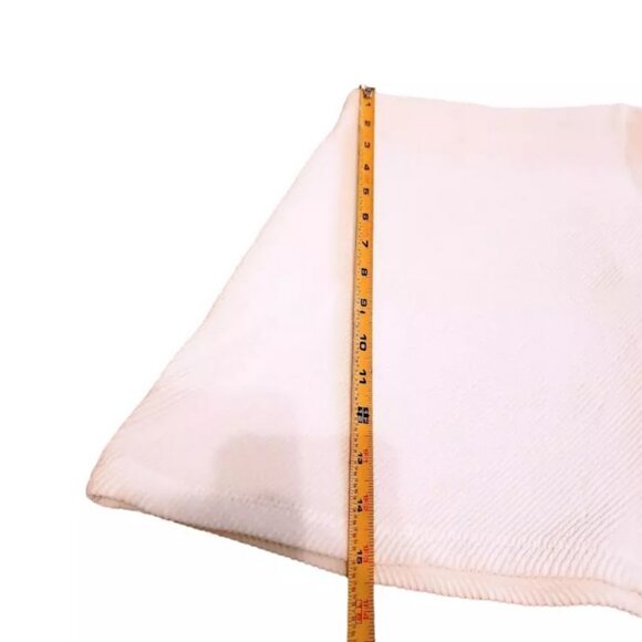 NWT ZARA TRAFALUC Mini Skirt, White Polyester Stretchy Elastic Boho Casual, L - Picture 7 of 10